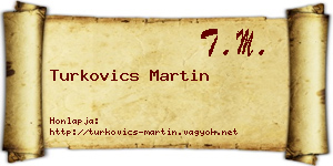 Turkovics Martin névjegykártya