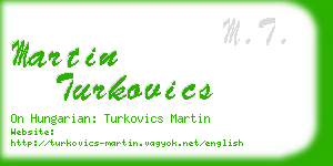 martin turkovics business card